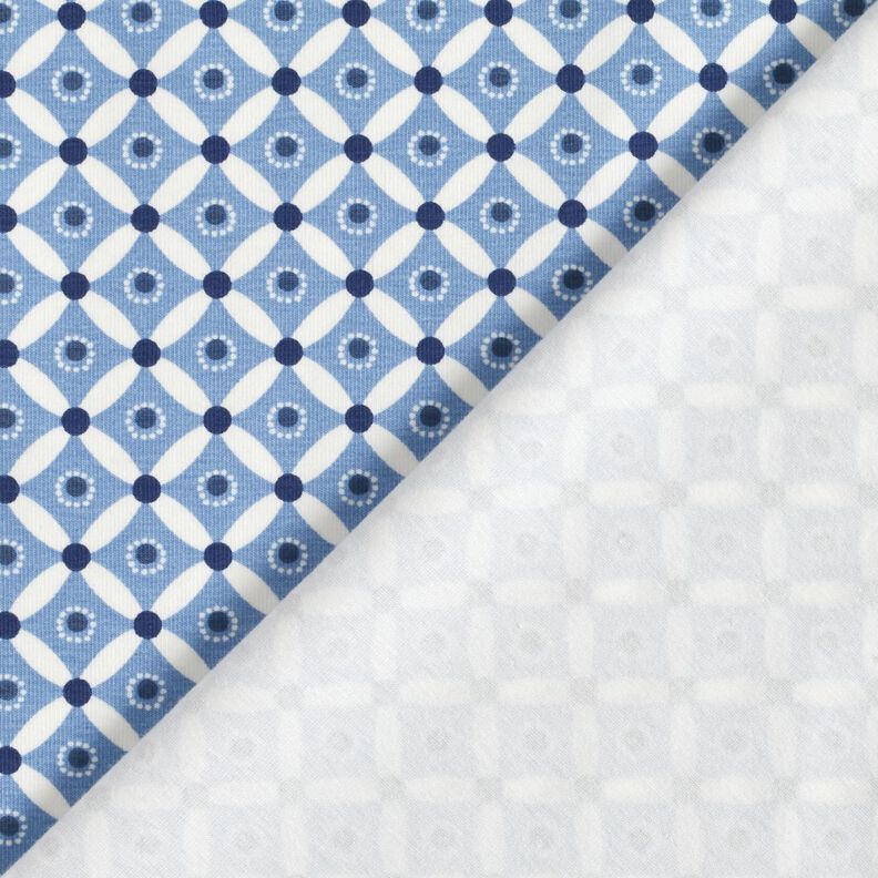 Jersey coton Petits Azulejos – jean bleu clair/blanc,  image number 4