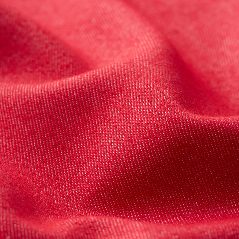 Denim de coton stretch mélangé moyen – rouge,  image number 2