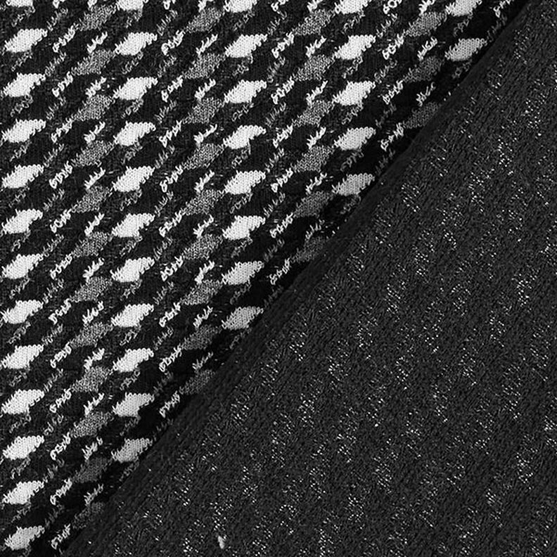 Jersey jacquard en coton mélangé Losanges – noir/blanc,  image number 4