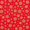 Tissu en coton Popeline Cristaux de neige – rouge/or,  thumbnail number 1