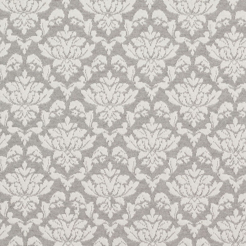 Jersey jacquard Ornements – gris clair/blanc,  image number 1