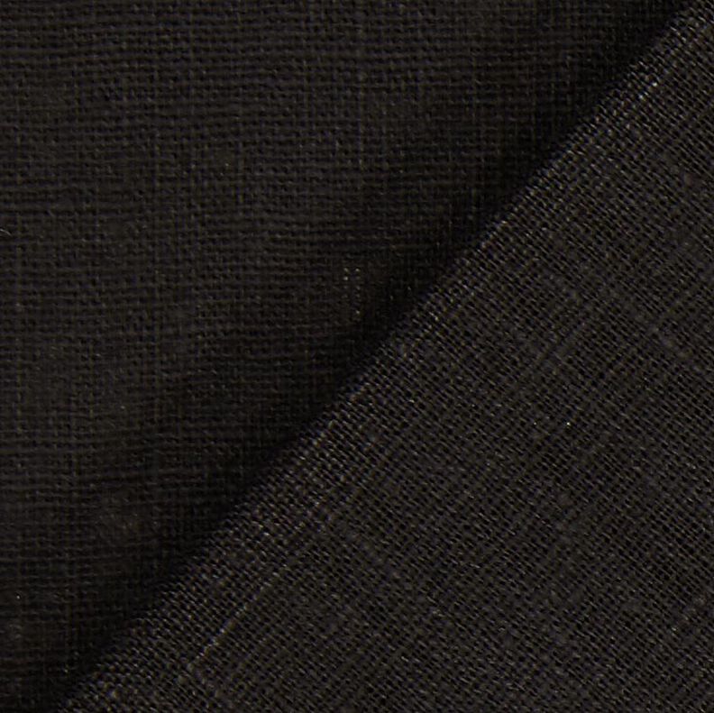 Tissu de lin en ramie mélangée medium – noir,  image number 4