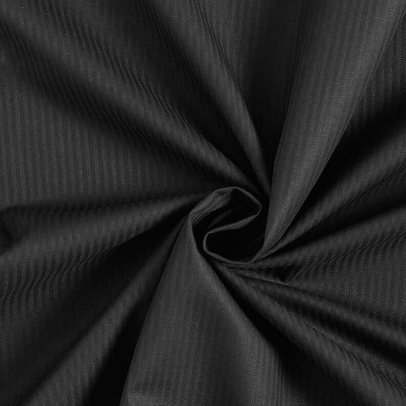 Tissu pour chemise Fines rayures – noir,  image number 1