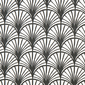 Tissu de décoration Semi-panama Sujets abstraits – ivoire/noir, 