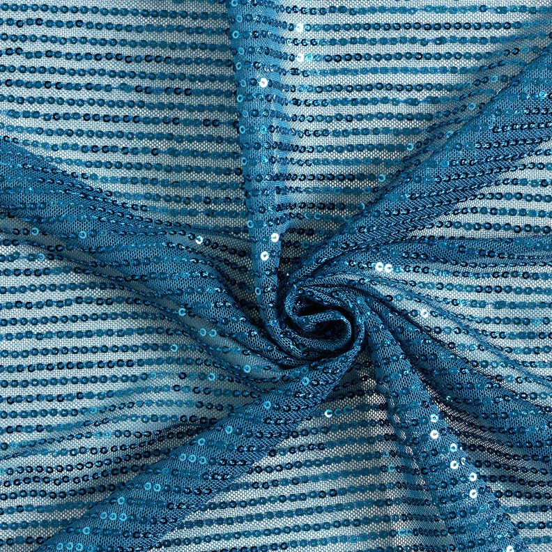 Tissu pailleté à rayures verticales – bleu marine,  image number 3