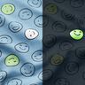 Jersey coton Smiley scintillant dans la nuit – bleu jean,  thumbnail number 3