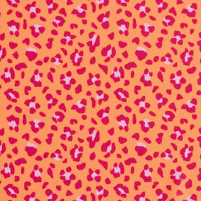 Tissu pour maillot de bain Imprimé léopard – orange pêche/rose intense, 