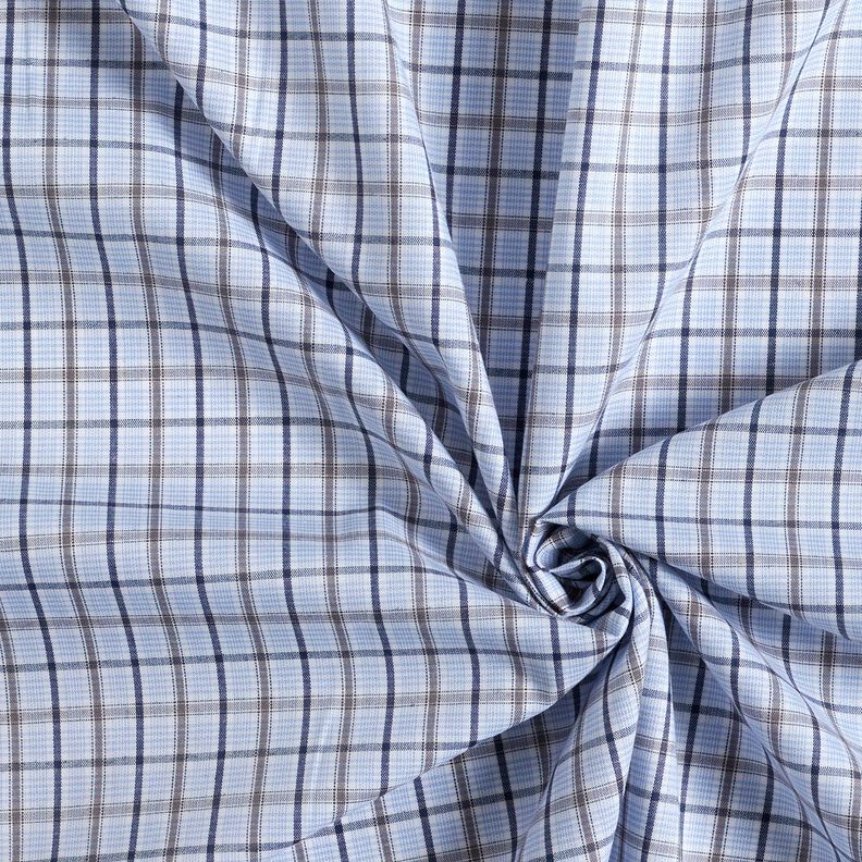 Tissu pour chemise à carreaux classiques – bleu clair/bleu marine,  image number 3