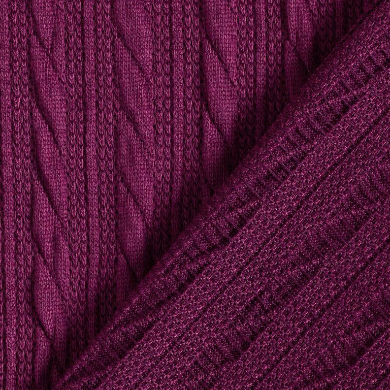 Tricot Cloqué Torsades – merlot,  image number 4