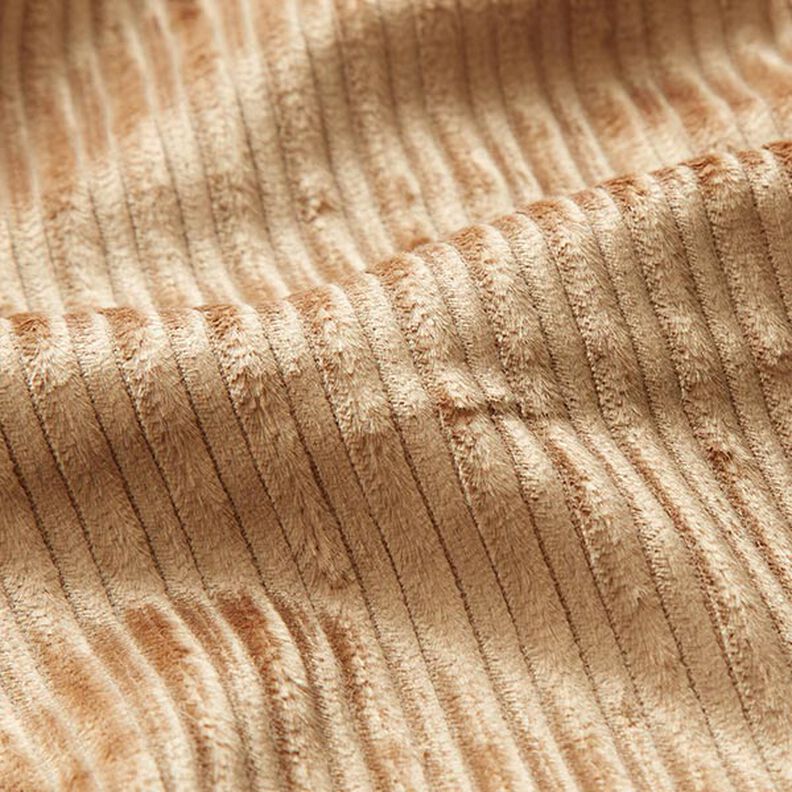 Velours côtelé stretch en coton-viscose mélangé, uni – beige,  image number 2