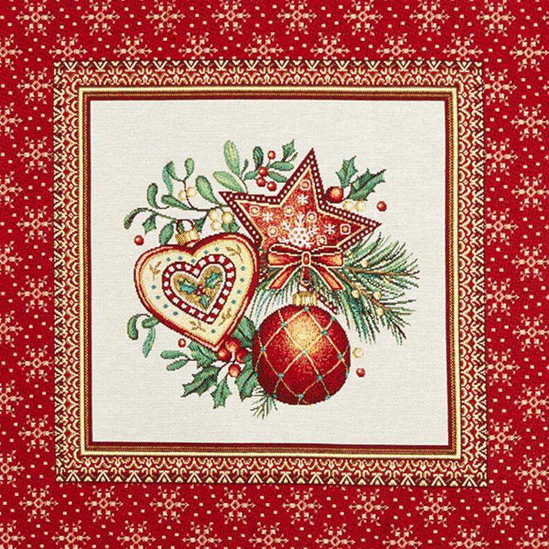 panneau décoratif Gobelin Décoration de Noël – carmin,  image number 1