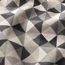 Tissu de décoration Semi-panama motif losange rétro – gris/noir,  thumbnail number 2