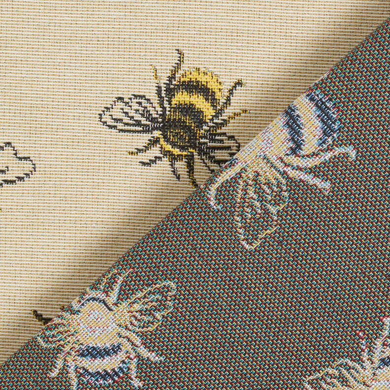 Tissu de décoration Gobelin Essaim d'abeilles – beige clair/jaune,  image number 5