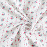 Tissu double gaze de coton Fleurs traditionnelles | by Poppy blanc/framboise,  thumbnail number 3