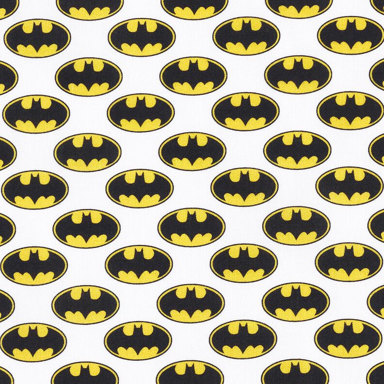 Popeline coton Logo Batman Tissu sous licence | DC Comics – blanc,  image number 1