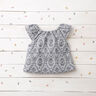 Tissu double gaze de coton Motif aztèque jacquard | by Poppy bleu nuit/gris brume,  thumbnail number 7