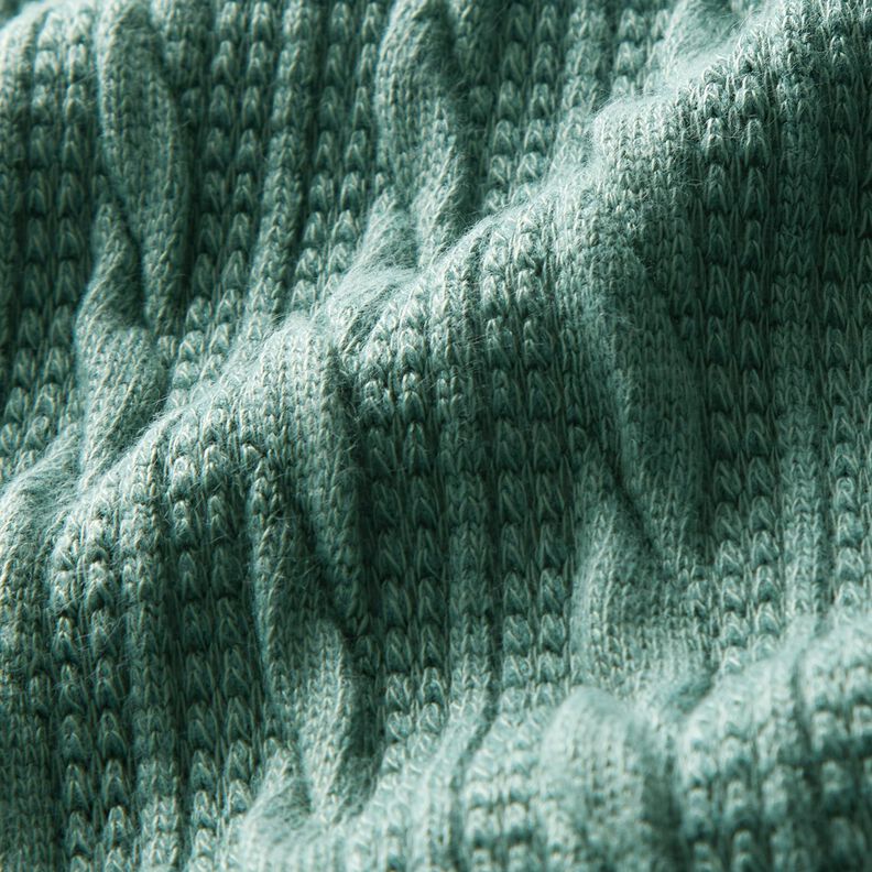 Tricot Cloqué Torsades – eucalyptus,  image number 2