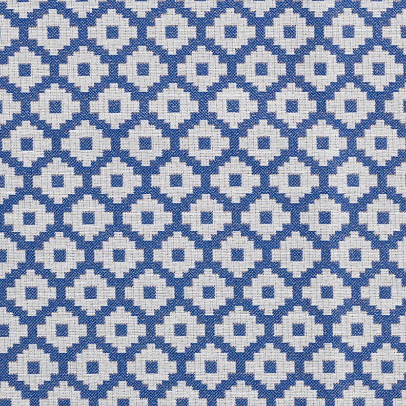 Tissu d'extérieur jacquard Losanges – bleu,  image number 1