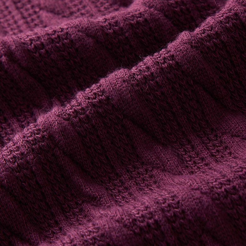 Tricot Cloqué Torsades – merlot,  image number 2