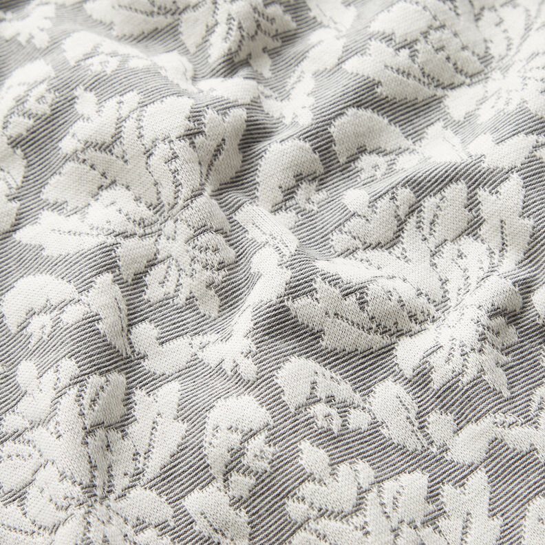 Jersey jacquard Ornements – gris clair/blanc,  image number 2