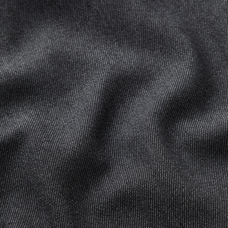 Denim de coton stretch moyen – noir,  image number 2