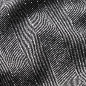 Mélange viscose Chevrons avec rayures pailletées – gris foncé, 