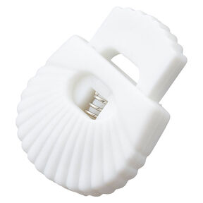 Bloque-cordons Coquillage [Passage : 8 mm] – blanc, 
