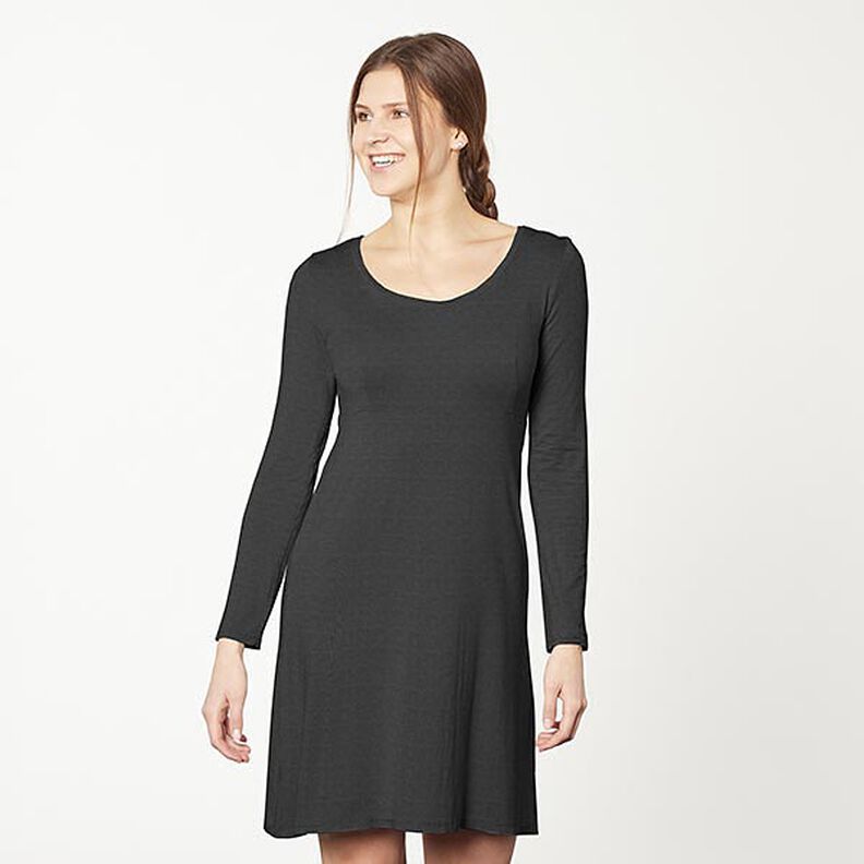 Jersey coton Medium uni – noir,  image number 7