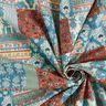 Tissu en coton Cretonne Patchwork floral – bleu,  thumbnail number 3