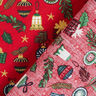 Tissu en coton Popeline Cadeaux – rouge/or,  thumbnail number 4