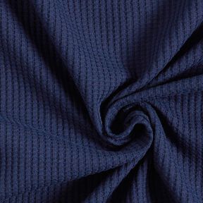 Jersey de coton gaufré uni – bleu marine, 
