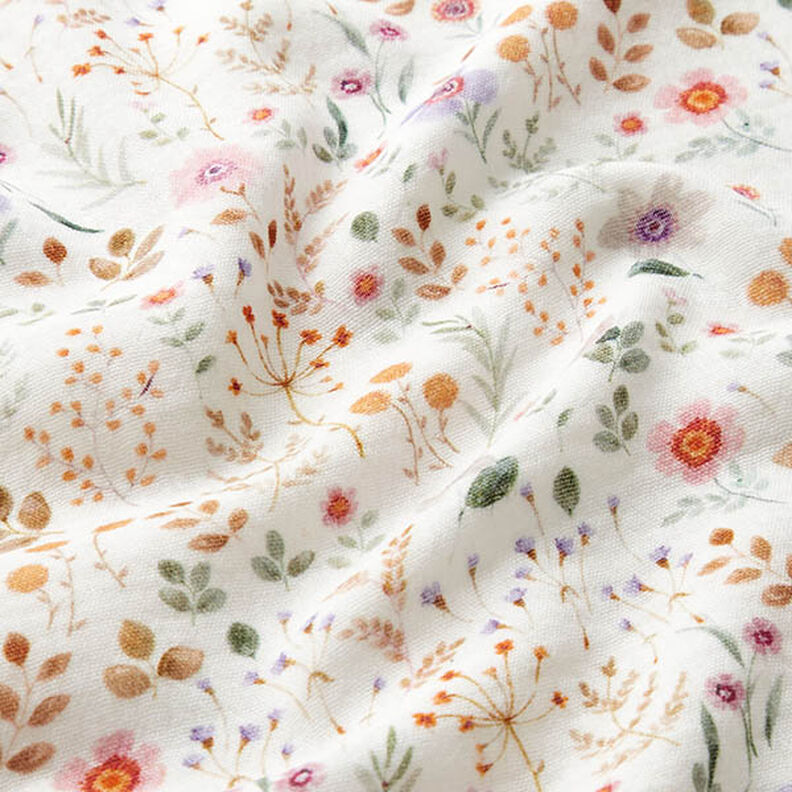 Tissu double gaze de coton Prairie fleurie multicolore Impression numérique – écru,  image number 2