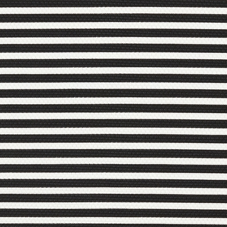 Maille jacquard rayures horizontales – blanc/noir,  image number 1