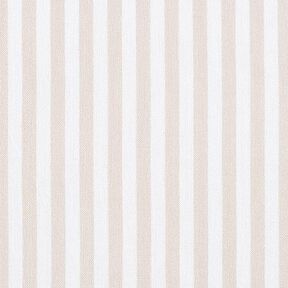 Tissu de décoration Semi-panama rayures verticales – beige clair/blanc, 