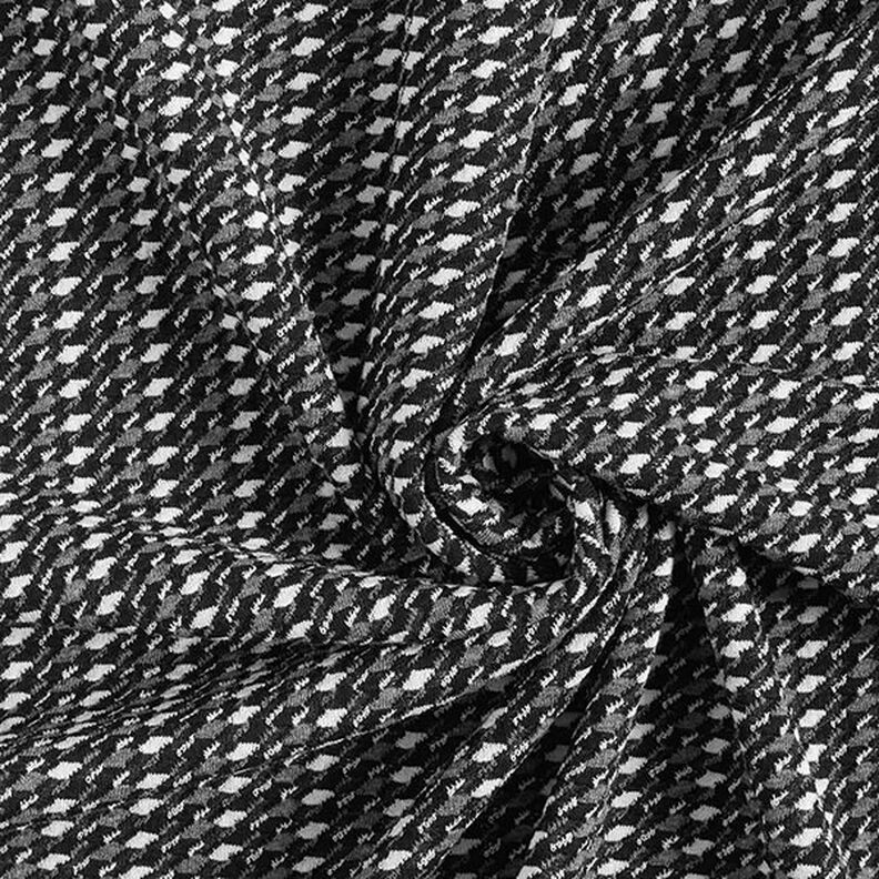 Jersey jacquard en coton mélangé Losanges – noir/blanc,  image number 3