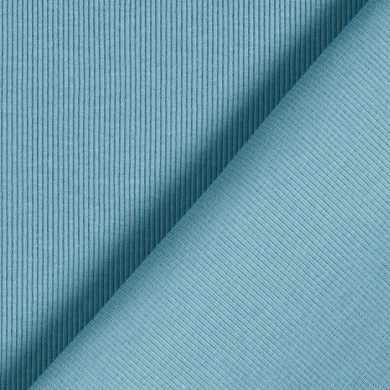 Côtes fines Jersey coton – turquoise,  image number 3