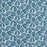 Coton enduit Mini feuilles abstraites – bleu océan/blanc,  thumbnail number 1