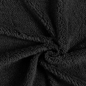 Fourrure synthétique Tissu peluche – noir, 
