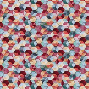 Tissu décoratif Gobelin hexagones colorés, 