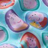 Popeline coton Visages de Peppa Tissu sous licence | ABC Ltd – turquoise clair,  thumbnail number 2