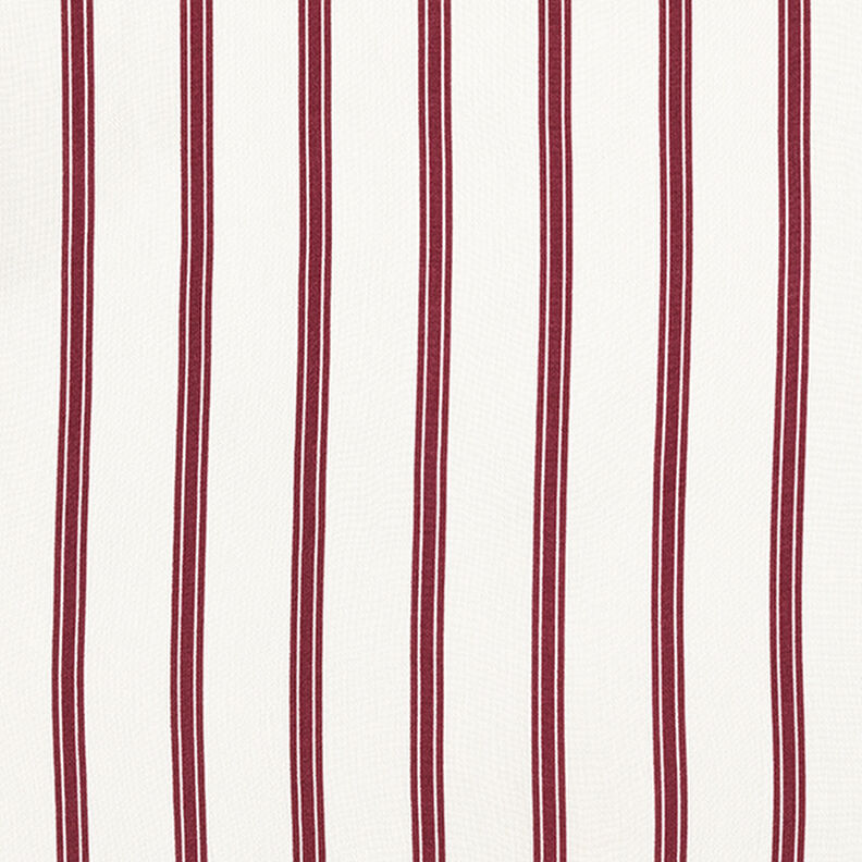 Viscose Rayures verticales – blanc/rouge bordeaux,  image number 1