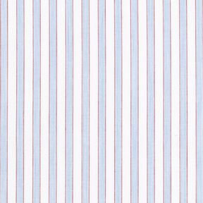 Tissu en coton Rayures bicolores – blanc/bleu clair, 