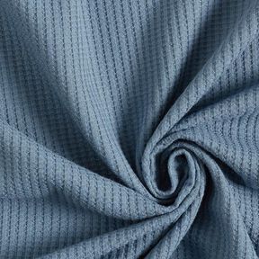 Jersey de coton gaufré uni – bleu jean, 