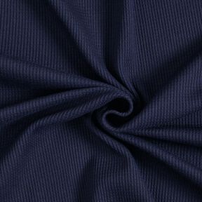 Jersey gaufré Uni – bleu nuit | Reste 100cm, 