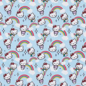 Popeline coton Arcs-en-ciel Hello Kitty Tissu sous licence | SANRIO – bleu ciel, 