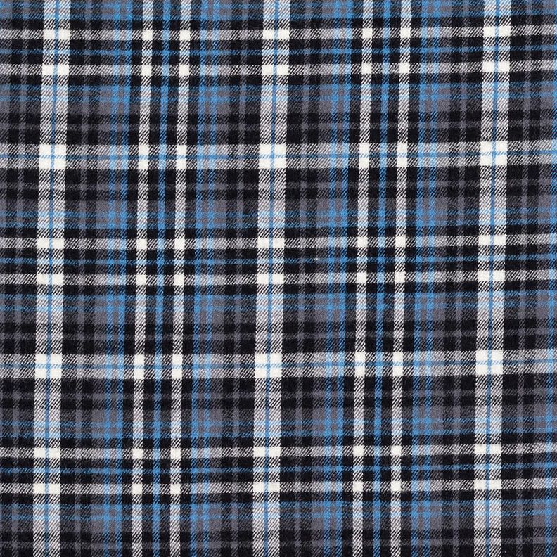 Flanelle Tartan écossais – noir/bleu,  image number 1