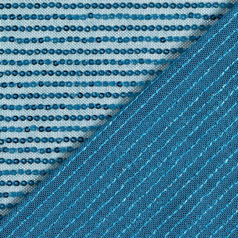 Tissu pailleté à rayures verticales – bleu marine,  image number 4