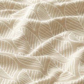 Tissu de décoration Jacquard Feuilles – beige, 